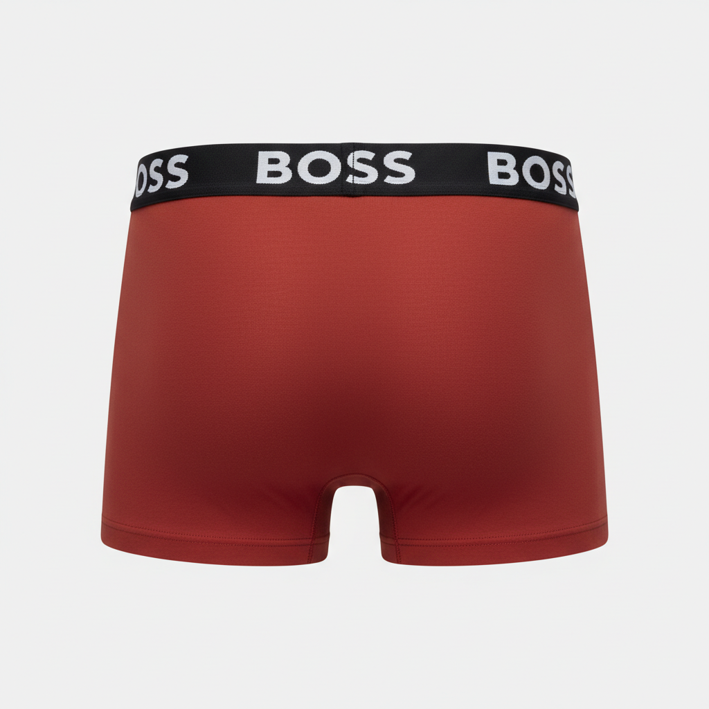 BOSS червени боксерки - заден изглед