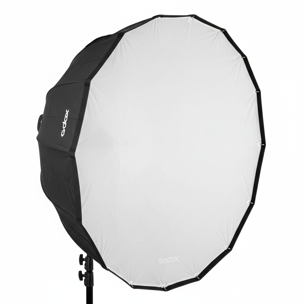 Godox DPU-130T монтиран на чадър
