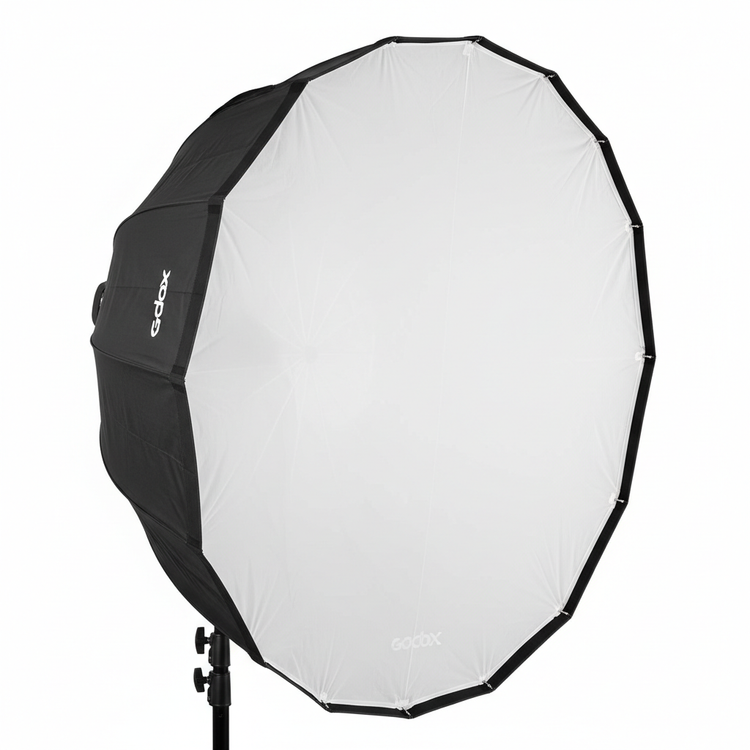 Godox DPU-130T монтиран на чадър