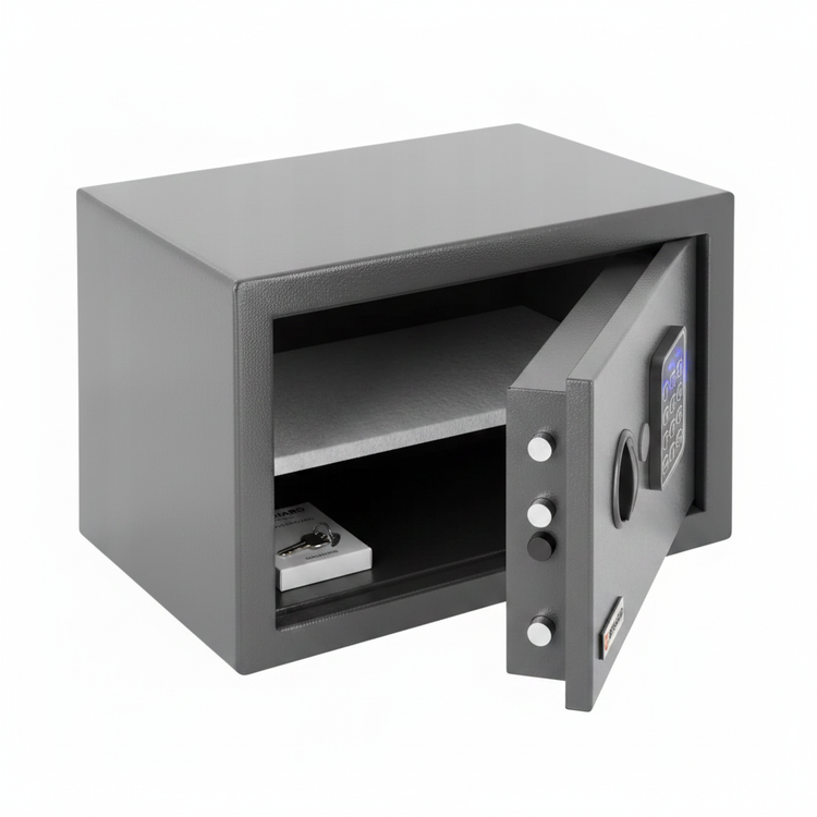 Brihard Home Mini сейф - три-четвъртинен ъгъл