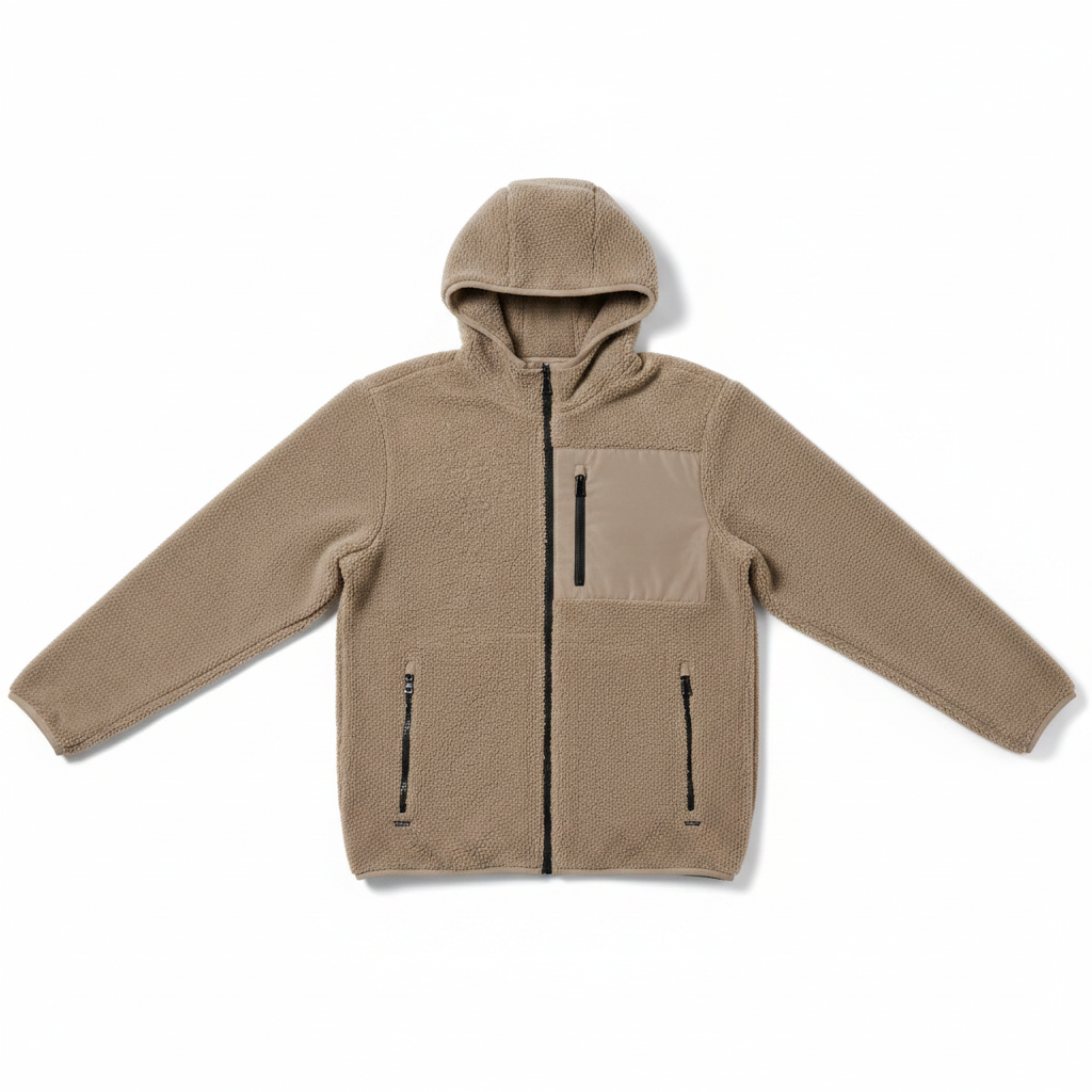 Geox Teddy Hood Sweater Fallen Rock – flat lay