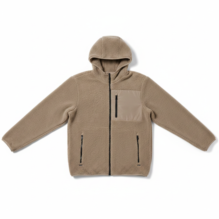 Geox Teddy Hood Sweater Fallen Rock – flat lay
