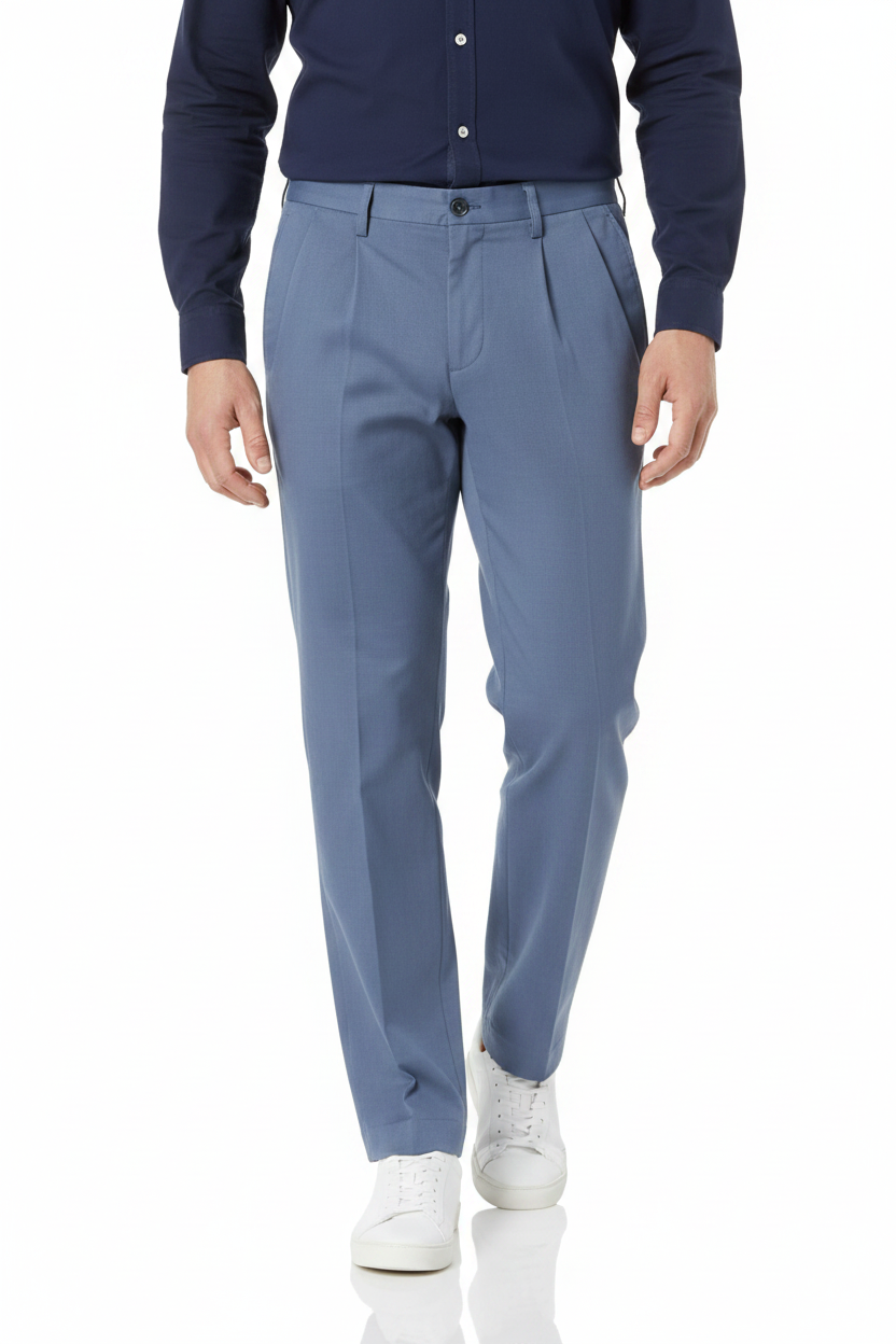 Amazon Essentials чино панталон classic fit индиго - преден изглед