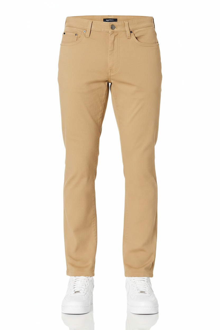 Amazon Essentials мъжки панталон slim fit тъмно каки - преден изглед