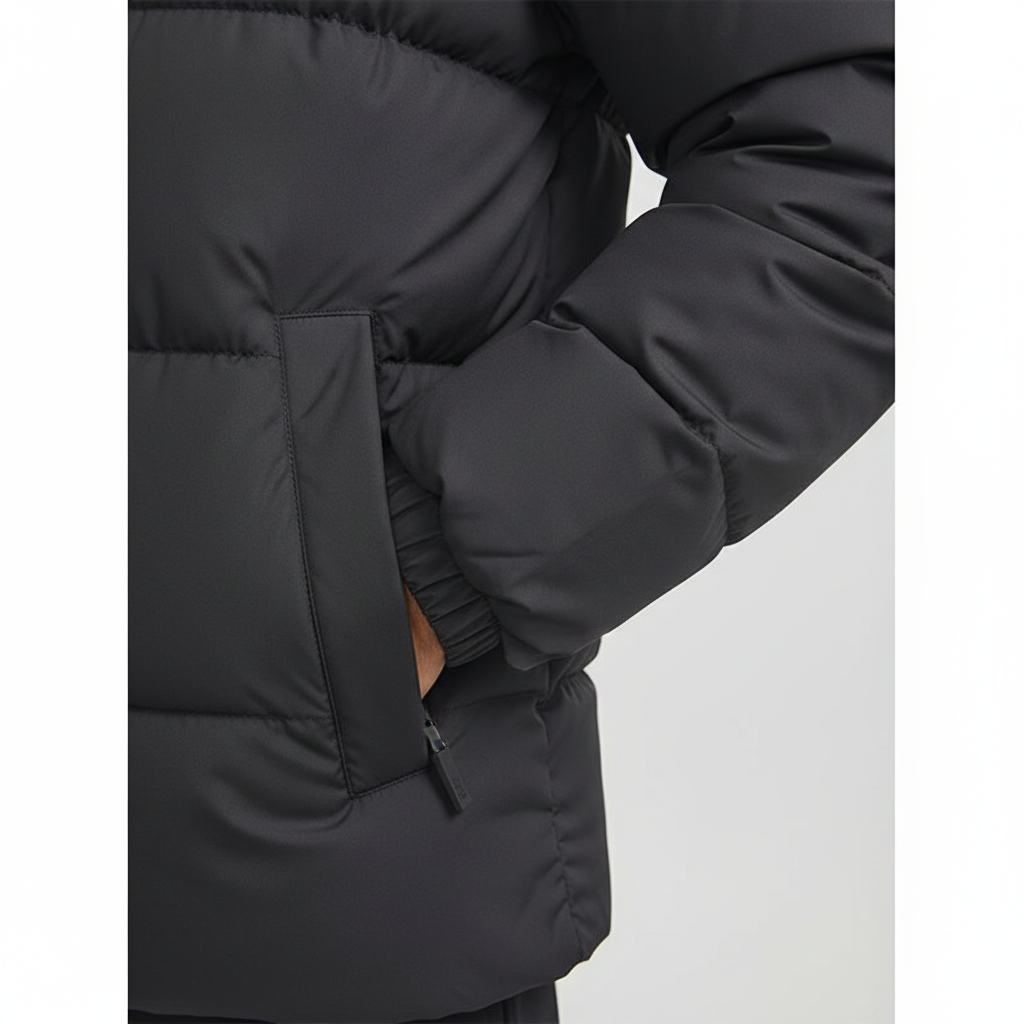 JACK & JONES PLUS JJETOBY Пуфер яке - детайл джоб и маншет