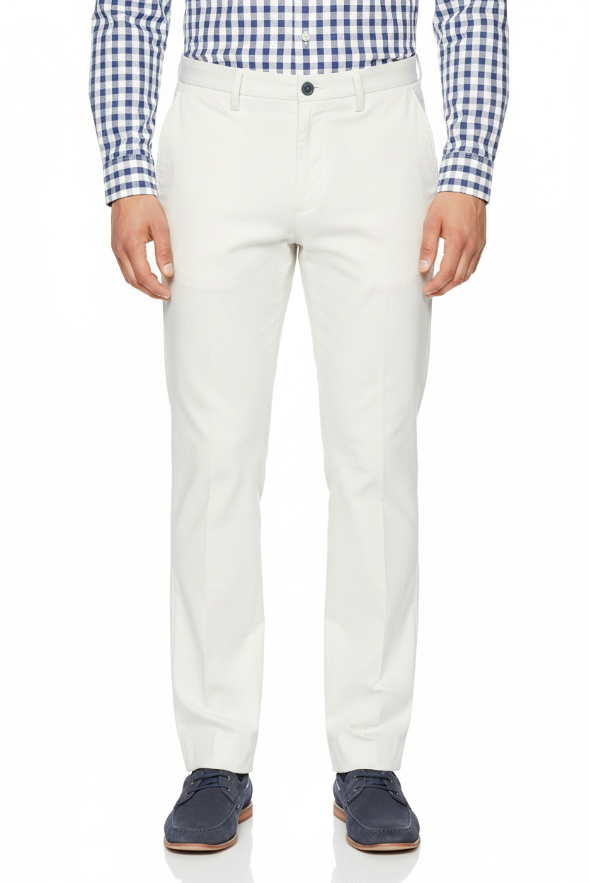 Amazon Essentials classic fit chino сребрист - детайл преден изглед