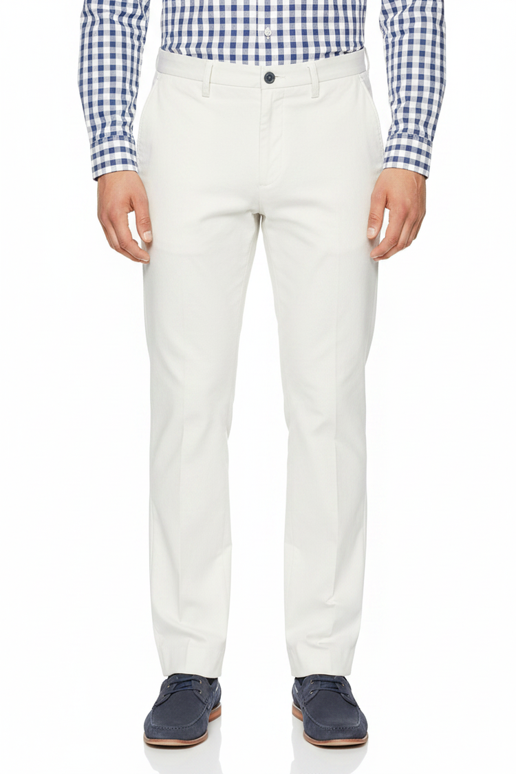 Amazon Essentials classic fit chino сребрист - детайл преден изглед