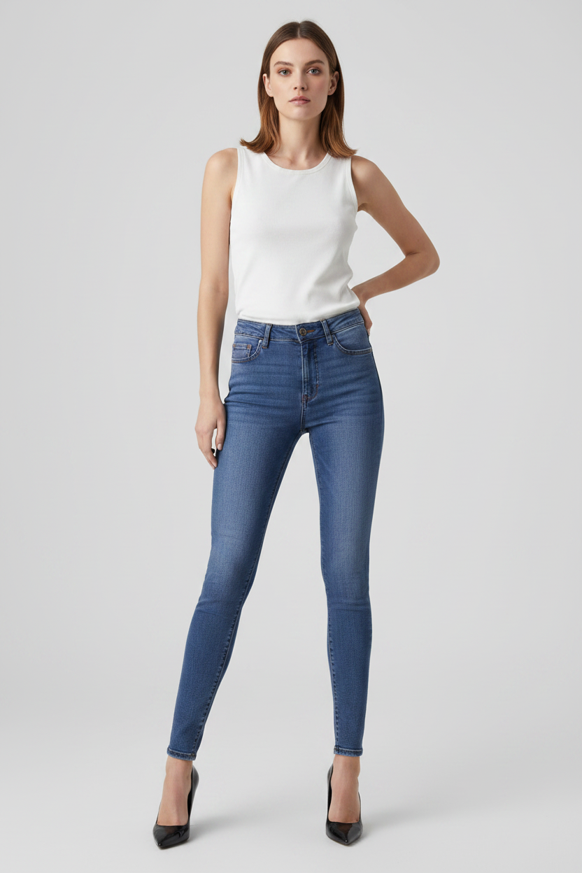 VERO MODA VMTANYA дънки модел пълна визия отзад