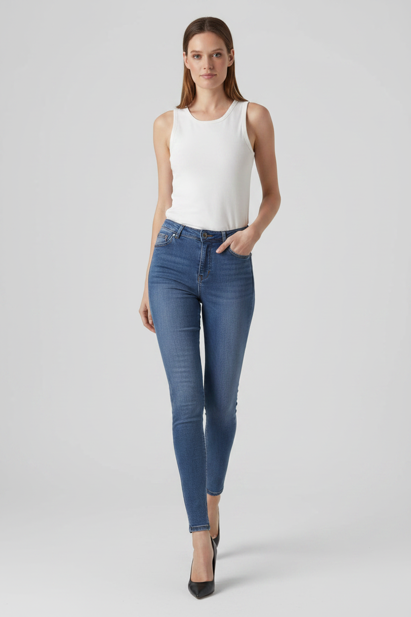 VERO MODA VMTANYA дънки модел пълна визия отпред