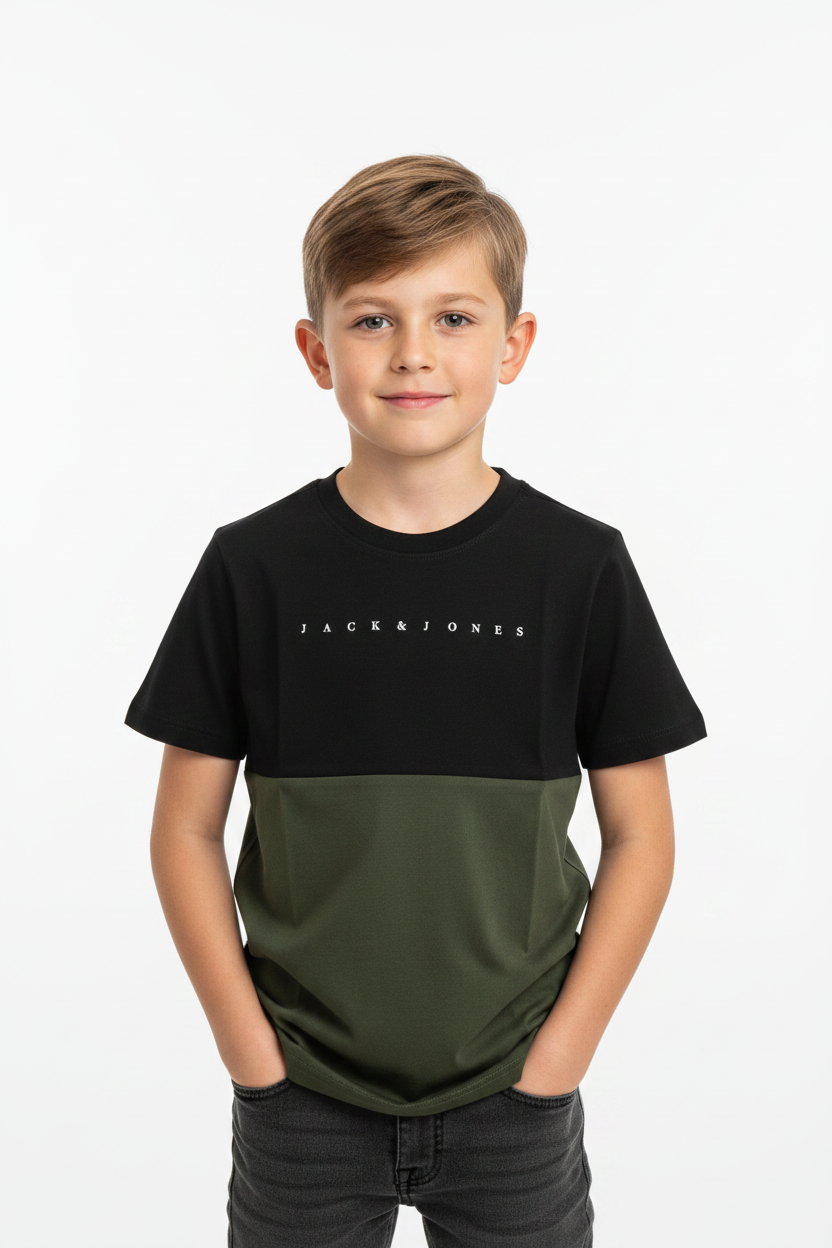 Jack & Jones тениска — дете преден изглед с лого