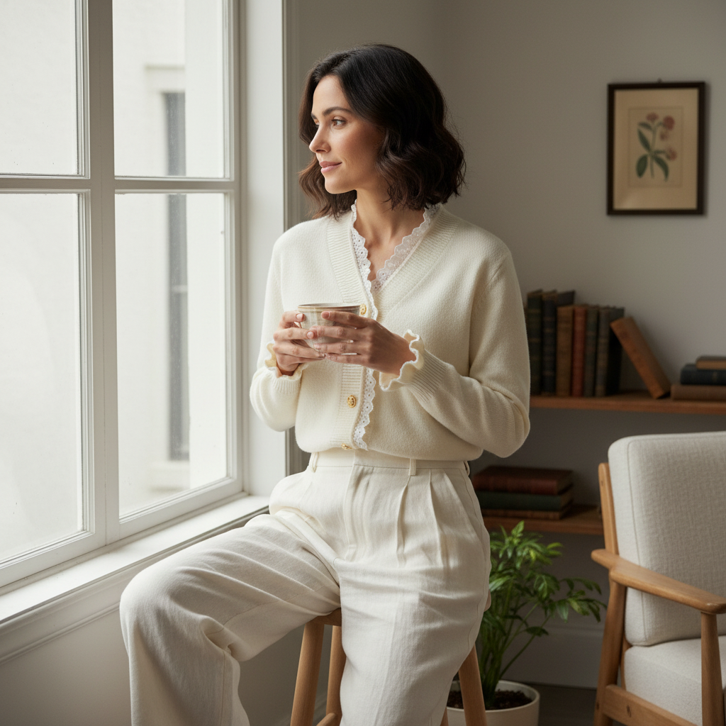 faina Vintage Cardigan – lifestyle