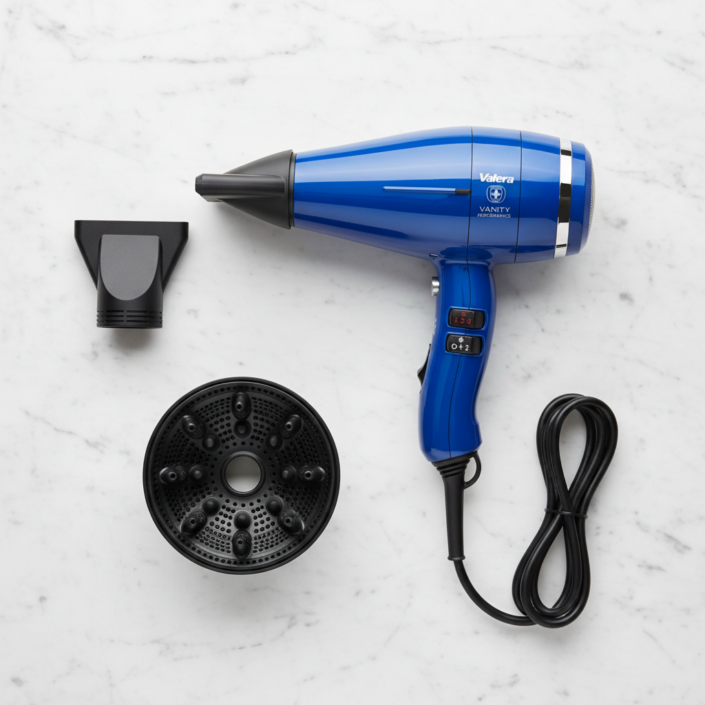 Valera Vanity Royal Blue — flat lay с аксесоари