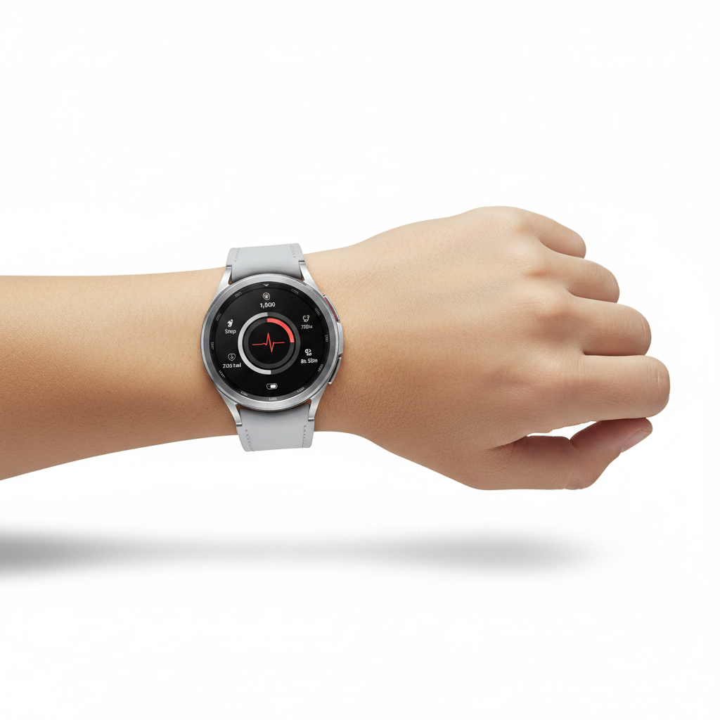 Samsung Galaxy Watch6 Classic 43mm Silver – On Wrist