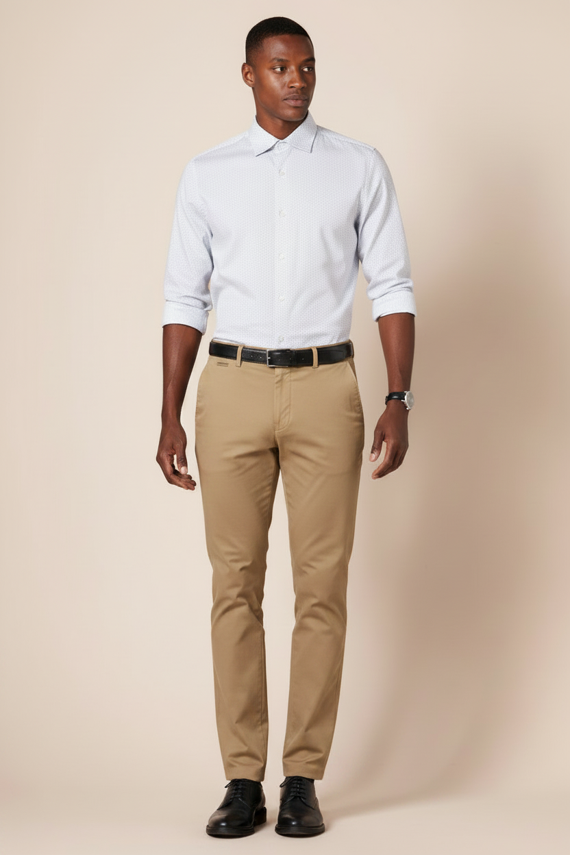Мъжки панталон Amazon Essentials Slim Fit Каки – модел цял изглед