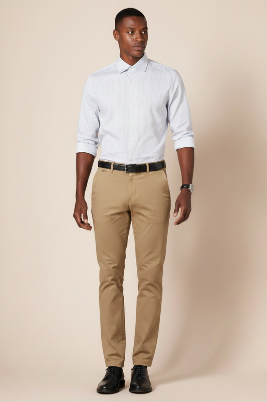 Мъжки панталон Amazon Essentials Slim Fit Каки – модел цял изглед