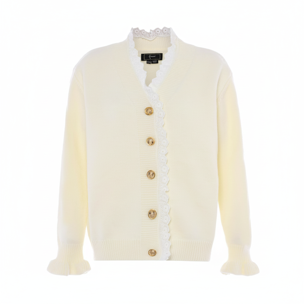 faina Vintage Cardigan – flat lay