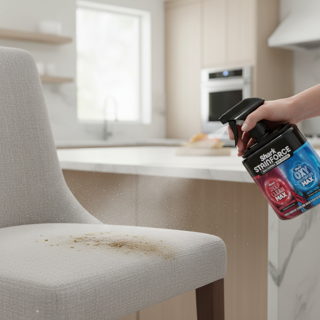 Shark StainForce почиства мазнина от кухненски стол