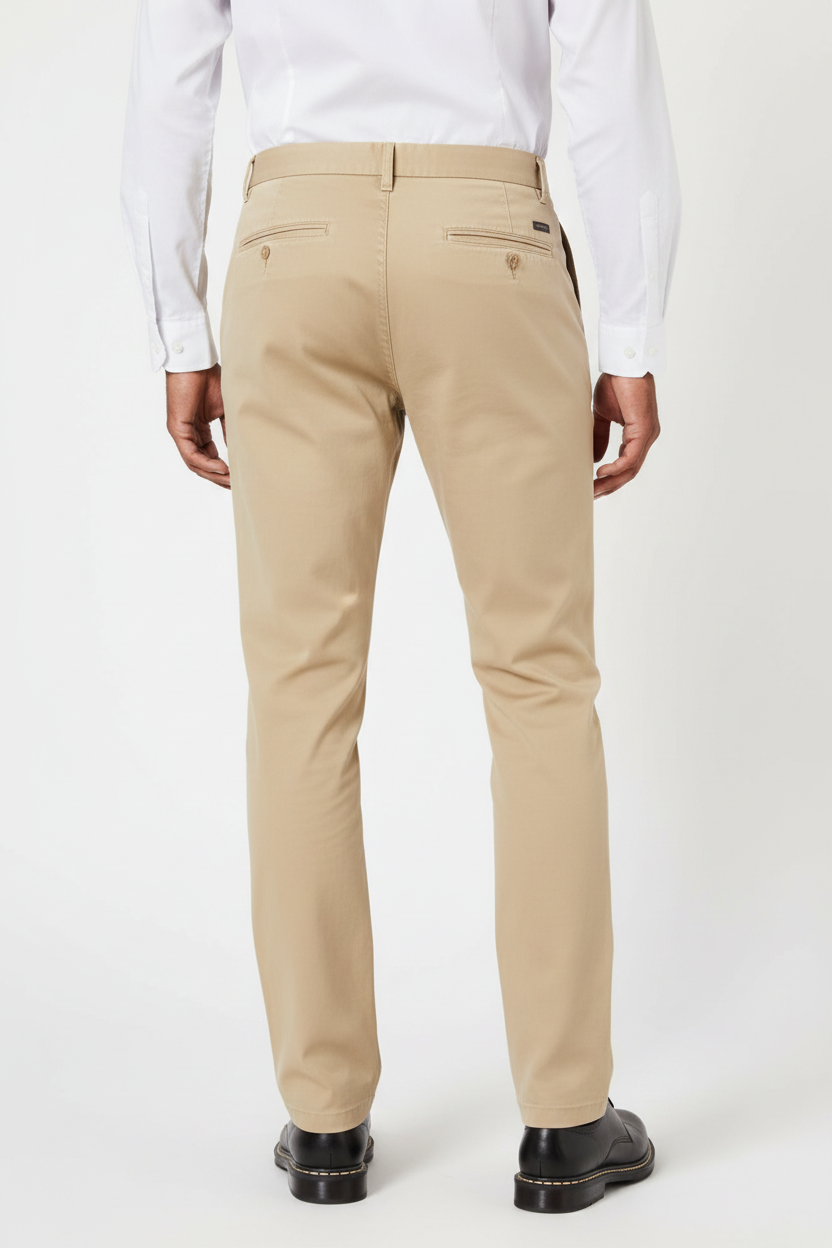 Мъжки панталон Amazon Essentials Slim Fit Каки – изглед отзад
