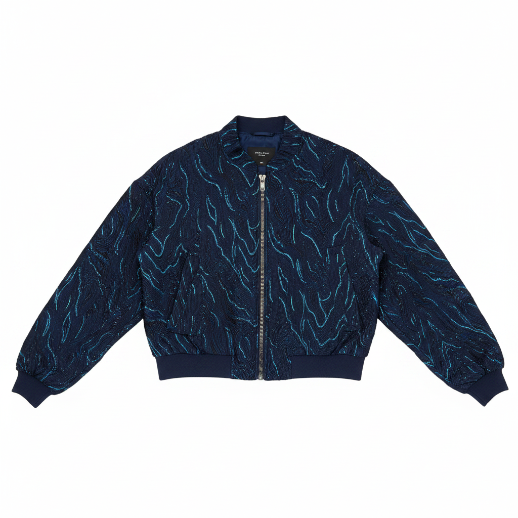 Peppercorn Rowan Bomber – flat lay